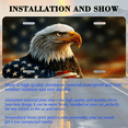thumbnail image 3 of 1 Pcs 2D Flat License Plate Covers & Frames, American Eagle For Decorative Front, Waterproof For Decoration Aluminum License Plate Covers & Frames Cover For Men Women, 12" X 6", 3 of 7