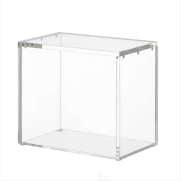 Vitrina de Acrílico Transparente para Exhibir Coleccionables. Contenedor de Almacenamiento Transparente con Tapa para Coleccionables y Tarjetas de Figuras.