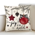 thumbnail image 1 of Funda Cojín para Sofá Fundas Almohada Tiro Decorativo Navideño Lino, 1 of 9