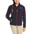thumbnail image 1 of Chaqueta ARIAT New Team Softshell para niños, color azul, talla XS, 1 of 5