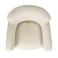 thumbnail image 2 of White Faux Fur Accent Chair, 32" Curved Arm Style - & Chic Seat, 32", Comfortable Stylish Seating, 2 of 3