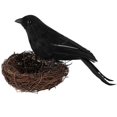thumbnail image 1 of 2 PC Decoracion Para Carros De Mujer Interior Black Crows Halloween Crow Decoy Simulated Crow Prop, 1 of 3