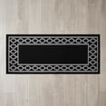thumbnail image 2 of Washable Skid-Resistant Runner Rug, Trellis Border , Black and Twisted Grey , 26" x 72", 2 of 9