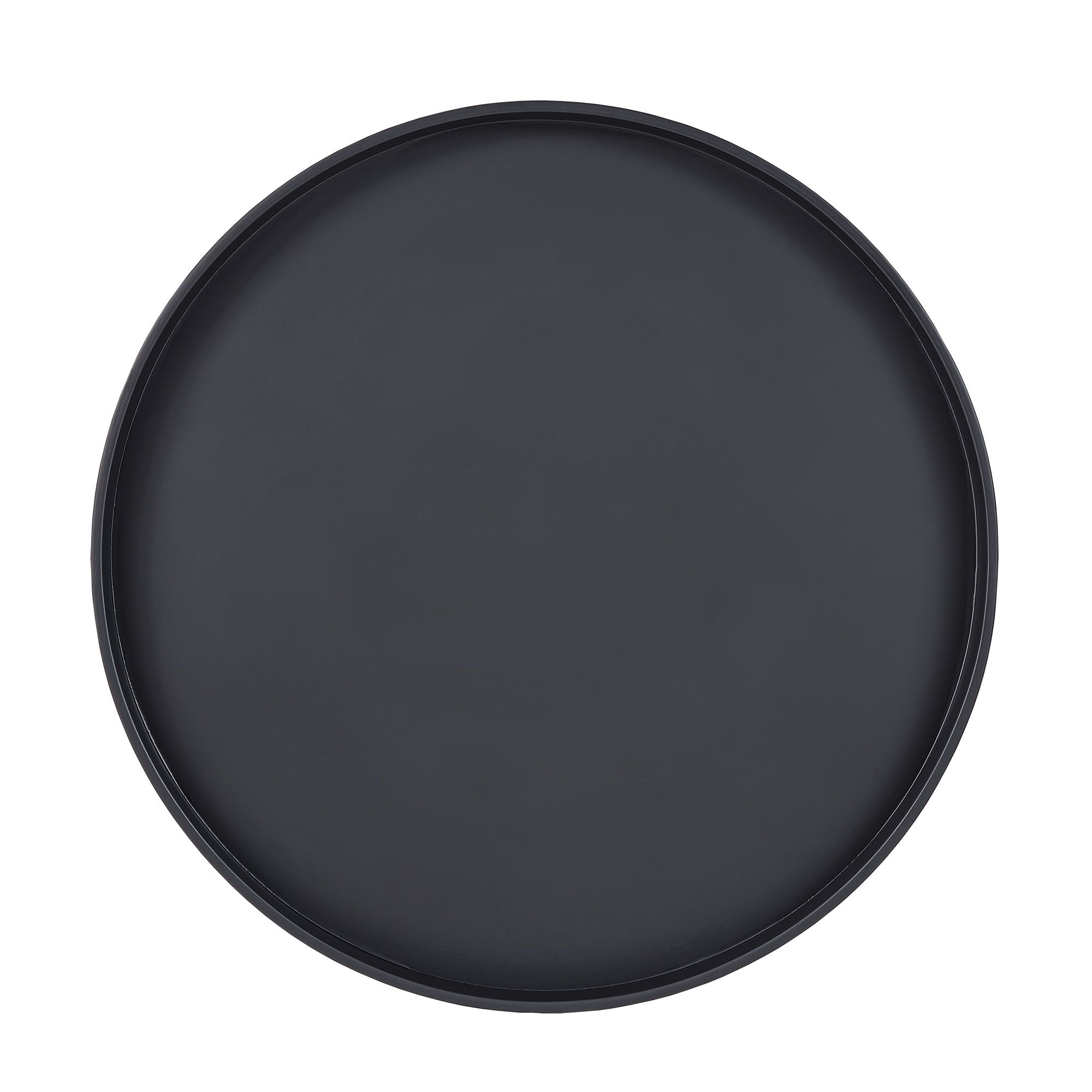 Weston Home Chelsea Lane Round Top Tray End Table, Black