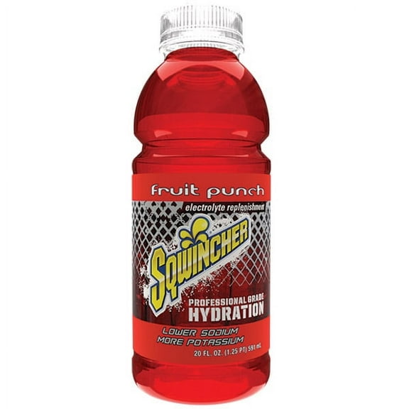 Sqwincher Activity Drink, Fruit Punch, 20 oz Case of 24
