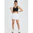 thumbnail image 4 of BALEAF Women's Pleated Tennis Skirts with Shorts Pockets High Waisted Golf Skorts White X-Small, 4 of 5