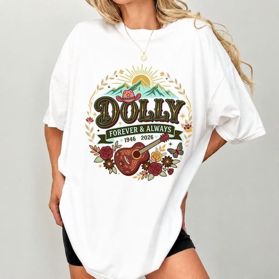 Dolly Country Music Tribute Western Floral T-Shirt