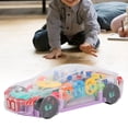 thumbnail image 2 of M Buder Universal Driving Transparent Car Toy with Colorful Lights, Mechanical Gear Model, Musical Electric Vehicle for Kids, 2 of 6