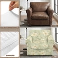 thumbnail image 5 of FKELYI Retro Lily Flower Print Stretch Armchair Slipcover 2 Pcs Couch Covers Anti-Dust Furniture Protector Washable Spandex Sofa Cover with Individual Cushion Cover, 5 of 7