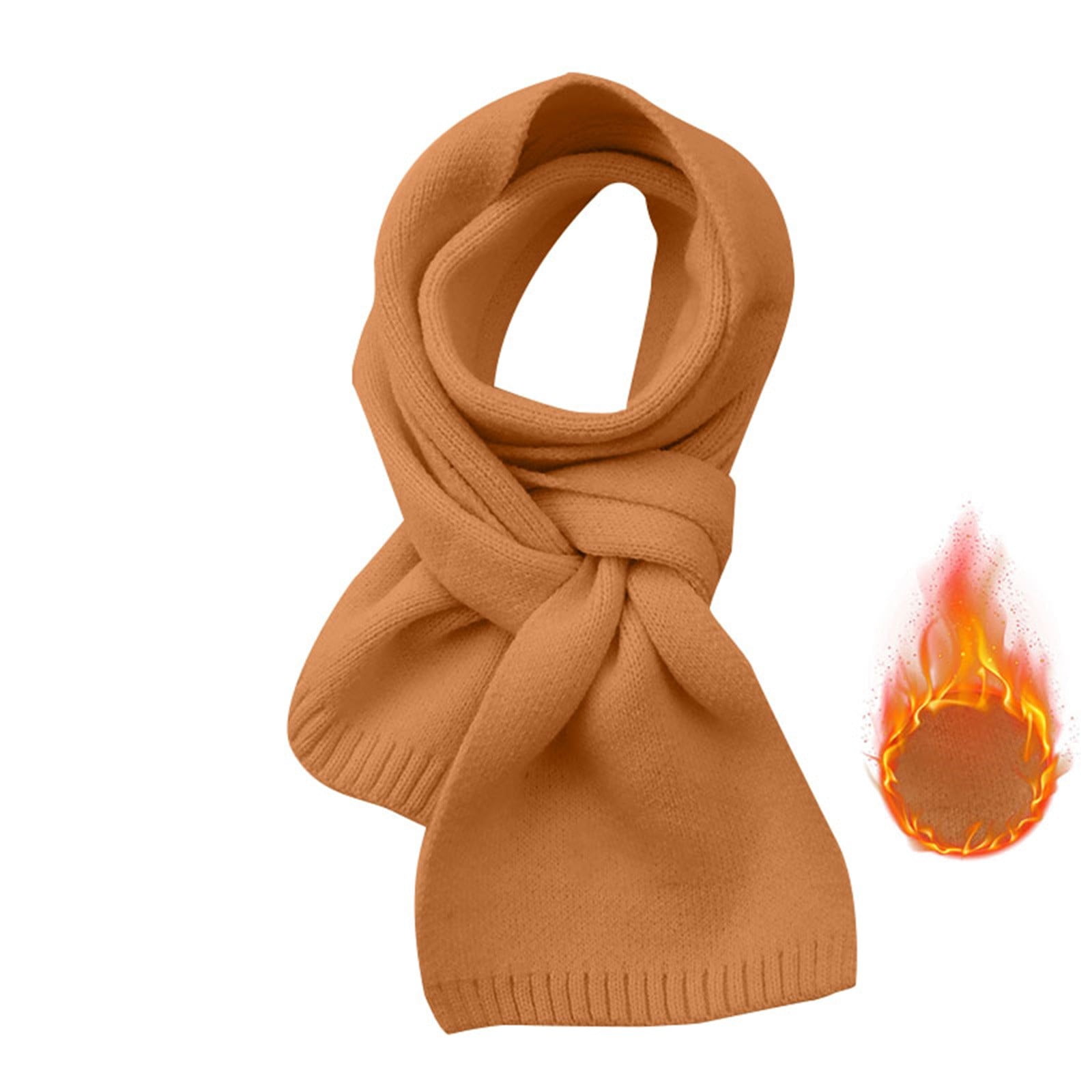 Scarf for Women Fashion Warm Solid Color Autumn and Winter Solid Color Patch Versatile and able Knitted Bandanas Lightweight Women s Neckerchief