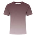 thumbnail image 5 of Mens T-Shirts Summer Raglan Short Sleeve Crewneck Lightweight Breathable Gradient Color Casual T Shirt, 5 of 5