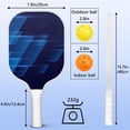 thumbnail image 4 of Pickleball Paddles Set Of 2, Fiberglass Surface, Thunder, Speed Print, 4 Balls & Bag, 4 of 5