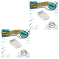thumbnail image 3 of tssuouriy School Hotel CAT6 Unshielded Internet Cable Connector Pass Through Network Connectors Laptop Accessory Replacing Parts 100 Pieces 2Set, 3 of 6
