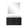 thumbnail image 3 of Castor 36 in W Black Single Bath Vanity Carrara Marble Top and 34 in Mirror, 3 of 11