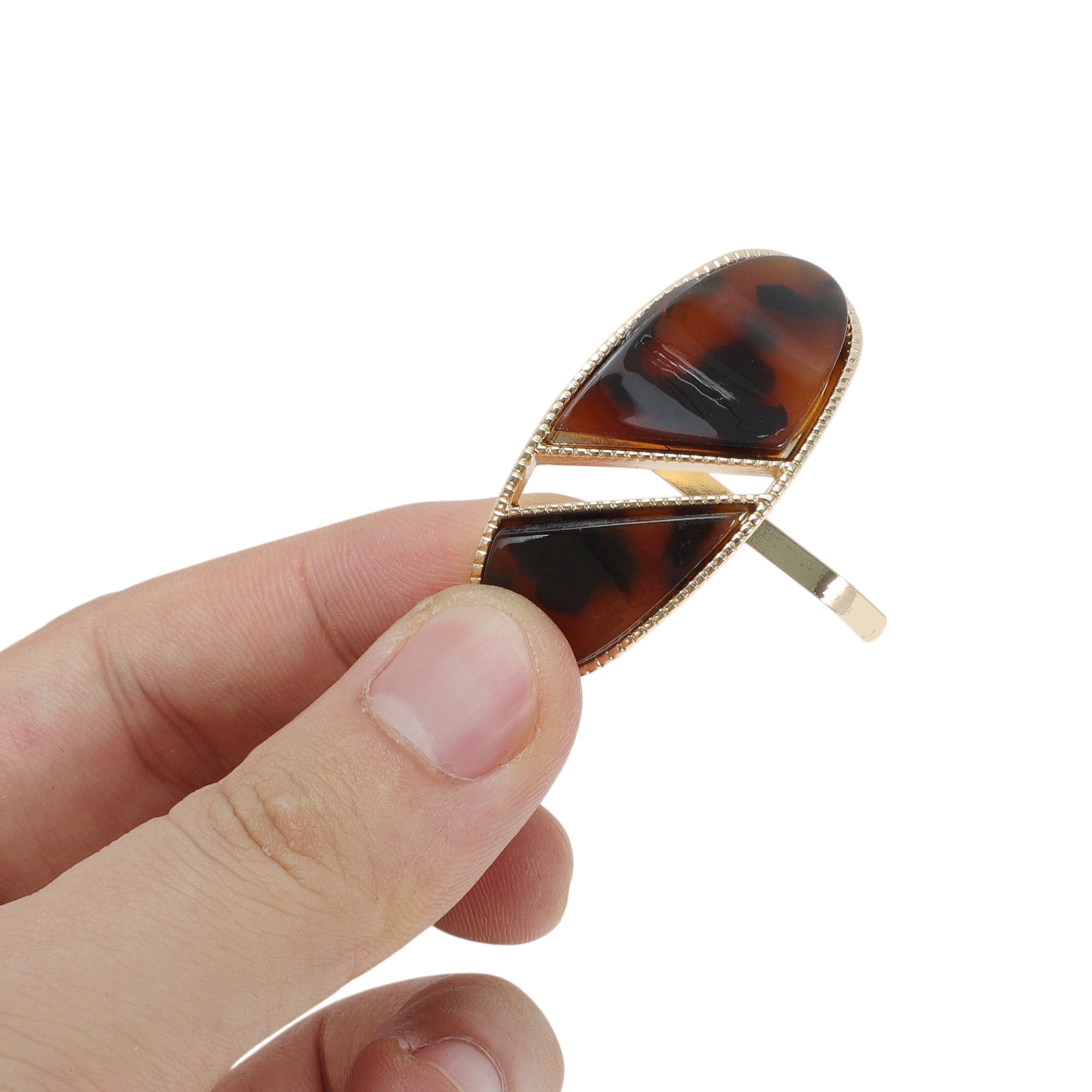 Unique Bargains Stylish Hollow Out Ponytail Buckle Hair Clip for Women 1 Pc Black, Brown