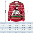 thumbnail image 4 of Lollipie Women's Ugly Christmas Sweatshirt Crewneck Long Sleeve Santa Elf Reindeer Graphic Print Pullover Hoodies Red, 4 of 5