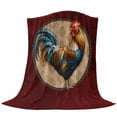 thumbnail image 6 of Farm Rooster Blanket Soft Cozy Warm Throw Blanket for Couch, Plush Fuzzy Flannel Fleece Blankets for Sofa, Boho Farmhouse Animals Floral Pattern Bed Blankets Lightweight Gifts for Women, 50"x60", 6 of 9