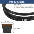 thumbnail image 2 of Uxcell 3L640 Classic Wrapped Rubber V-Belt, 64"(1626mm) Outside Circumference, 3L Profile V Belt 3/8" Width 7/32" Height, 2 of 6