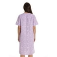thumbnail image 3 of Dreamcrest Short Sleeve Seersucker Duster Housecoat Women Sleepwear (X-large, Purple - Tulips), 3 of 3