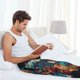 thumbnail image 5 of Fotbe Stained Glass Eagle USA Pantalones de Pijama para Hombre, Pantalones de Dormir, Pantalones de Casa con Cintura Ajustable y Bolsillos-3X-Large, 5 of 6