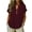 Red, variant on Hurxie Womens Puff Short Sleeve Sweater Tops Ruffle Henley Neck Spring Summer Pullover Dressy Casual Knit Shirts Blue,2XL