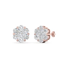 0.75 Carat Traditional 7 Stone Diamond Stud Earring - Fascinating Diamonds