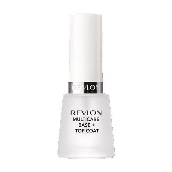 Revlon Multicare Base and Top Coat, 2 in 1 Nail Strengthener and Top Coat for Glossy Shine Finish, 0.5 oz