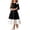 Black, variant on SELONE Formal Dresses for Girls Long Sleeve Pleated Dress Crew Neck Midi Gown Bow Color Block Elegant Outfits 7-12Y