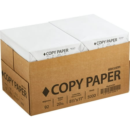 Staples 8.5 In. x 11 In. 20 Lb. White Copier Paper  5000 Sheets 324791