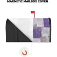 thumbnail image 2 of Mailbox Cover Purple Abstract Geometric Oil Painting Mailbox Covers Magnetic Standard Size,Post Box Cover for Outdoor Garden Yard,Grey Gradient Watercolor Art Mailbox Wraps Mailbox Decals 21x18in, 2 of 6