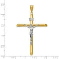 thumbnail image 3 of 14K Two-Tone Gold Charm Pendant Themed 65 mm 39 Polished Crucifix, 3 of 4