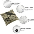 thumbnail image 4 of Acheng Halloween Pillows Skull Roses Floral Throw Pillow Covers Square Cushion Case Set of 2, Home Decoration Pillowcase and Outdoor Decorative Pillows for Couch Sofa Bed White, 4 of 6