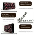 thumbnail image 4 of TSOVTHRID Pink Butterfly Love Heart Print Clutch Purses for Women Formal Evening Handbags Leather Purse for Wedding Party Cocktail Prom Crossbody Envelope Bag with Chain, Black, 4 of 7