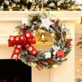 thumbnail image 6 of Artificial Christmas Garland Christmas Flocking Snowflake Rattan 270CM/106IN with Pinecone and Red Berries Mixed Artificial Encryption Falling Snow Rattan, 6 of 7