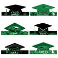 thumbnail image 2 of 2025 Grad Graduation Cap Decoration Tassel, 10 Inch Paper Graduation Cap, Handmade Graduation Party Decoration Props, for Graduation Decorations Anniversary Party Decorations (Green), 2 of 6