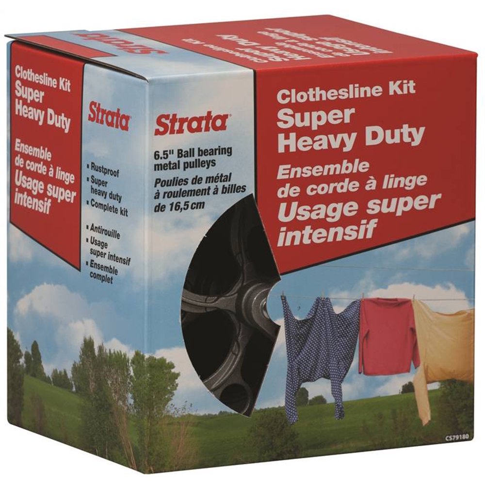 Strata BenMor CS79180 Super Heavy Duty Clothesline Kit, Galvanized