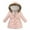 Rose Clair, variante sur Pantalon et Veste pour Filles Vestes pour Filles Tout-Petits Garçons Filles Manteau d'Hiver à Imprimés de Dessins Animés Veste à Capuche Épaissie Coupe-Vent à Fermeture Éclair Manteau Chaud