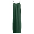 thumbnail image 3 of Gaexia Backless Cami Dresses for Women Cami Lounge Dress Backless Solid Color Sleeveless House Dress Long Sundress with Back Tie, 3 of 8