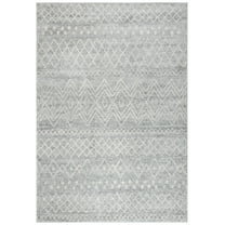 SAFAVIEH Madison Hannah Geometric Area Rug, Silver/Ivory, 3' x 5'