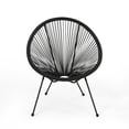 thumbnail image 6 of Leumius Set of 2 Modern Accent Chair with PE Rattan, Outdoor Accent Chair for Pool Beach Patio Lawn Black, 6 of 9