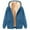 Blue#hoodie with zipper pockets for men, variant on aohooy Mens Plain Hoodies Heart Sherpa Plush Lined Zip Jacket Sweatshirts Oversized Winter Long Sleeve Coats with Pockets Blue,L