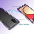 thumbnail image 6 of Galaxy A02S Case, Galaxy A02S Clear Cases, (2 Pack) Temerped Glass Screen Protector for Samsung Galaxy A02S 2021, Njjex Crystal Clear Shock Absorption Technology Bumper Soft TPU Cover Case -Purple, 6 of 9