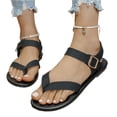 thumbnail image 3 of YOUYEDIAN Women's Sandals Summer Slip on Beach Comfortable Slippers Non Slip Casual Orthopedic Flat Shoes (Black), 3 of 6