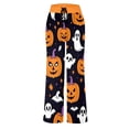 thumbnail image 5 of MEZZALL Halloween Printed Pajama Pants for Women Drawstring Waist Cute Pumpkin Ghosts Pattern Comfortable Night Loungewear Bottoms, 5 of 5
