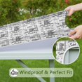 thumbnail image 6 of White Highland Cow Bathtub Flower Pattern Square Fitted Tablecloth with Elastic Edge,Square Table Cover,Washable Elastic Table Cover for Home Kitchen Party Decor 34"x34", 6 of 6