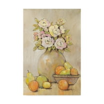 Trademark Fine Art 'Still Life Study Flowers And Fruit II' Canvas Art by Tim OToole