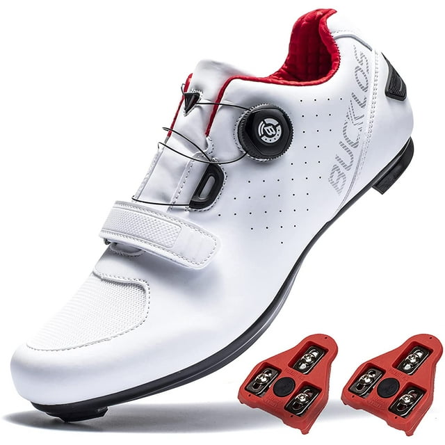 BUCKLOS Men Cycling Shoes with Cleats, Men Womens Indoor Cycling Shoes