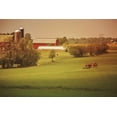 thumbnail image 2 of Aledanda 32x23 White Modern Wood Framed Museum Art Print Titled - Fall Farm, 2 of 4