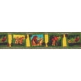 thumbnail image 5 of Concord Wallcoverings Peel and Stick Self Adhesive Kids Wallpaper Border, Little Lions for Play Room Nursery Room, Green Brown Yellow, 15 ft by 5 in 2472, 5 of 5