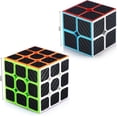 thumbnail image 2 of Speed Cube Set, 2x2x2 3x3x3 Speed Magic Cube, Carbon Fiber, 2 of 5